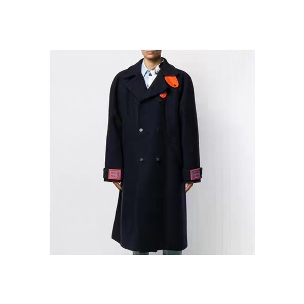 ❤오프화이트 남성 캐쥬얼 네이비 코트 - Mens Navy Coats - off0844x