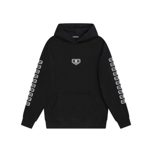 ❤발렌시아가 남/여 캐쥬얼 블랙 후드티 - Unisex Black Hoodie - bal01694x