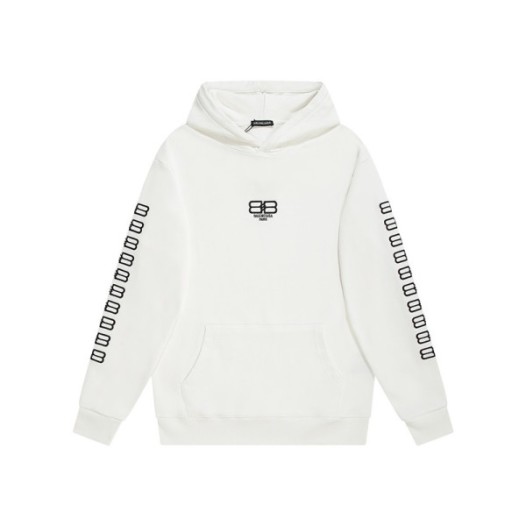 ❤발렌시아가 남/여 캐쥬얼 화이트 후드티 - Unisex White Hoodie - bal01695x