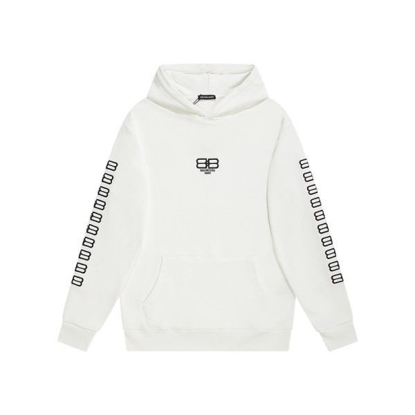 ❤발렌시아가 남/여 캐쥬얼 화이트 후드티 - Unisex White Hoodie - bal01695x