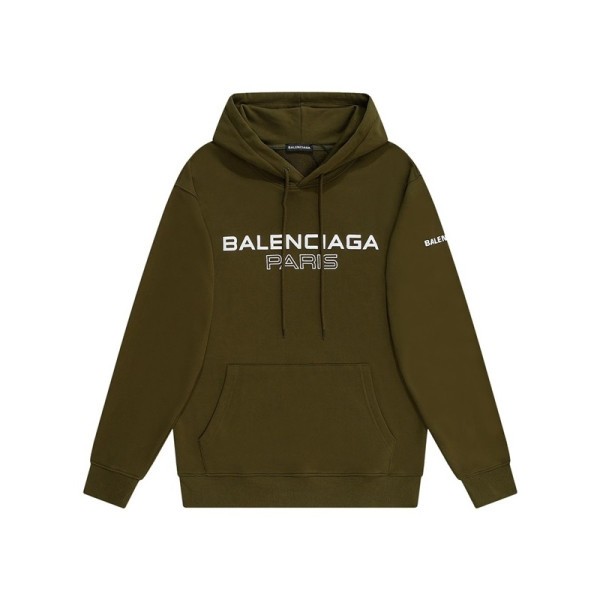 ❤발렌시아가 남/여 캐쥬얼 카키 후드티 - Unisex Khaki Hoodie - bal01697x