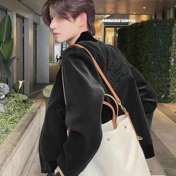 ❤입생 남성 봄버 그린 자켓 - Saint Laurent Mens Green Jackets - ysl0135x