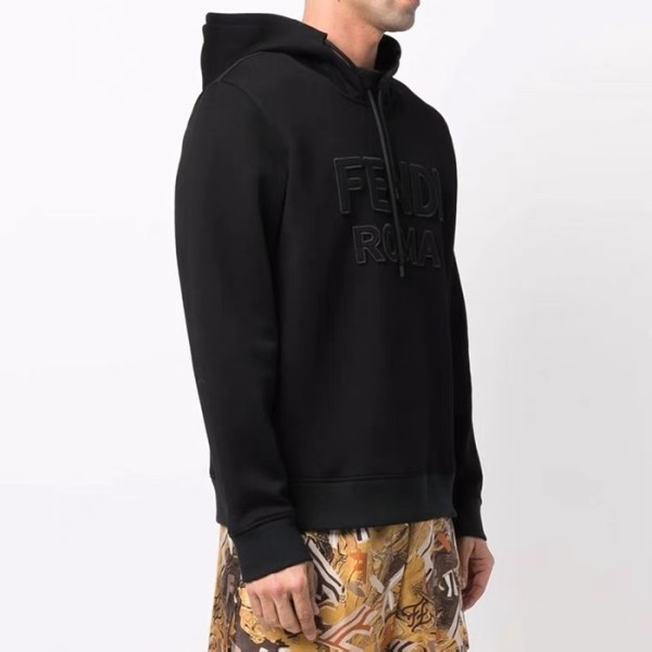 ❤펜디 남성 캐쥬얼 블랙 후드티 - Fendi Mens Black Hoodie - fen01292x