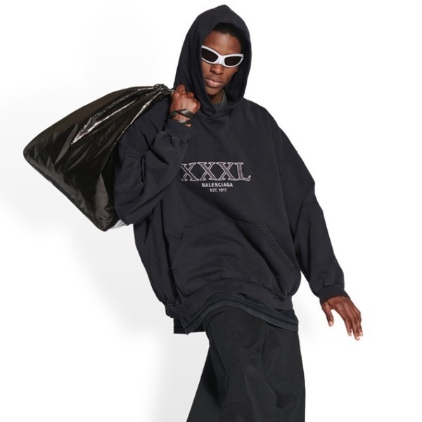 ❤발렌시아가 남/녀 캐쥬얼 블랙 후드티 - Balenciaga Unisex Black Hoodie - bal01710x