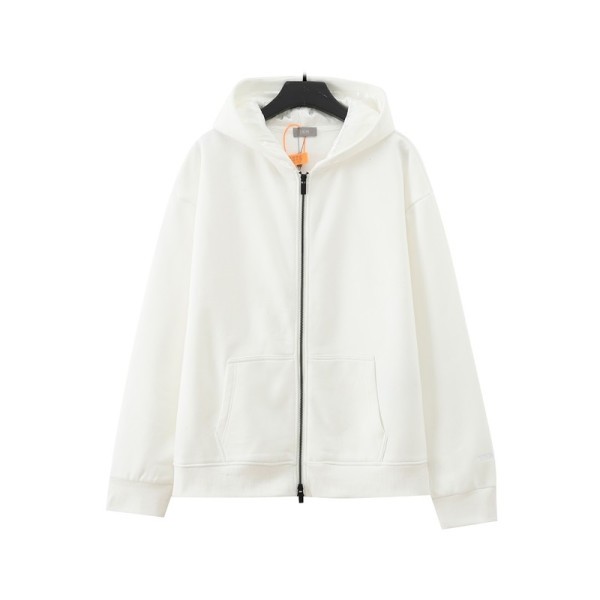 ❤디올 남자 베이직 화이트 집업 후드티 - Dior Mens White Hoodie - dio02157x