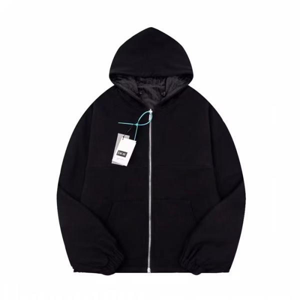 ❤디올 남자 베이직 블랙 집업 후드티 - Dior Mens Black Hoodie - dio02158x