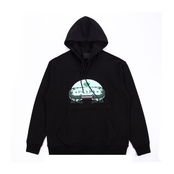❤프라다 남성 캐쥬얼 블랙 후드티 - Prada Mens Black Hoodie - pra02854x