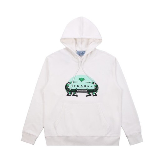 ❤프라다 남성 캐쥬얼 화이트 후드티 - Prada Mens White Hoodie - pra02855x