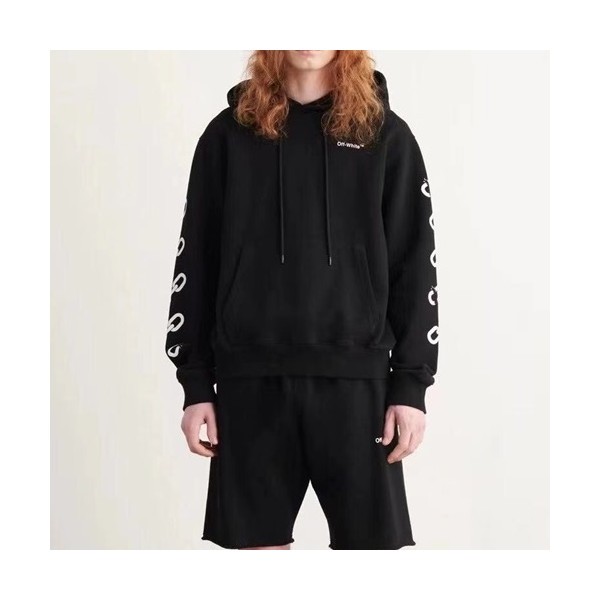 ❤오프화이트 남성 캐쥬얼 블랙 후드티 - Off-white Mens Black Hoodie - off0856x
