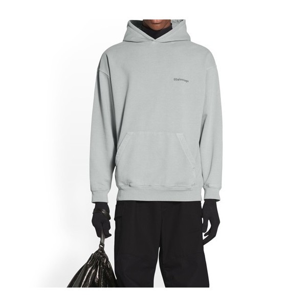 ❤발렌시아가 남/녀 캐쥬얼 그레이 후드티 - Balenciaga Unisex Gray Hoodie - bal01722x
