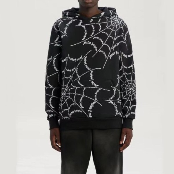 ❤팜 엔젤스 남성 블랙 후드티 - Palm Angels Mens Black Hoodie - pam0386x