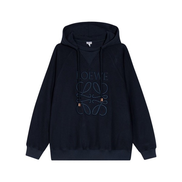 ❤로에베 남/녀 캐쥬얼 네이비 후드티 - Loewe Unisex Navy Hoodie - loe0662x