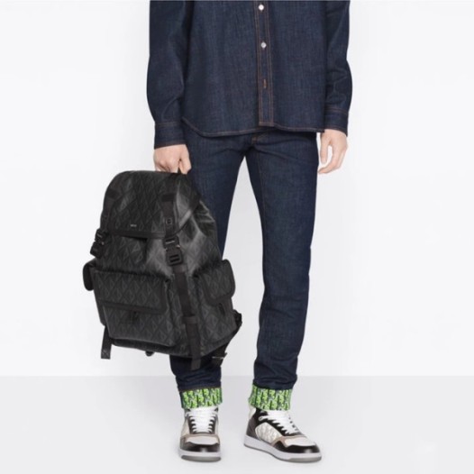 ❤디올 남성 다이아몬드 블랙 백팩 - Dior Mens Black Back Pack - dio02178x