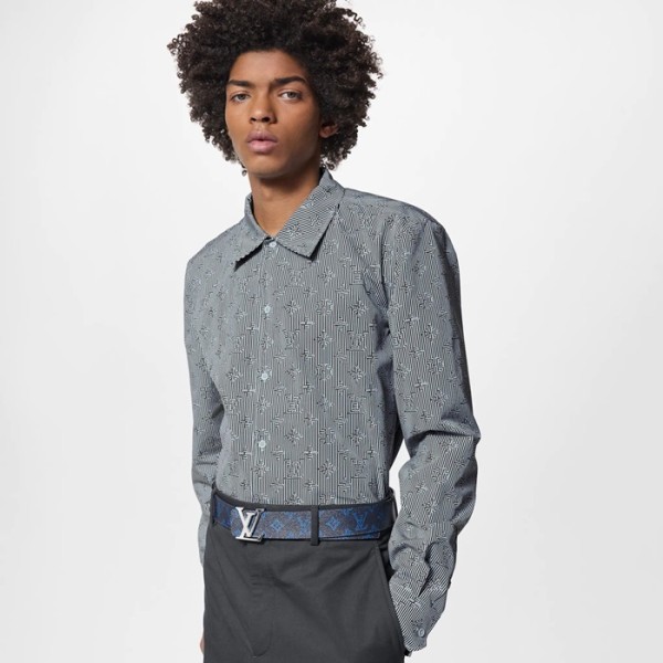 ❤루이비통 남성 이니셜 블랙 셔츠 - Louis vuitton Mens Black Tshirts - lou05347x