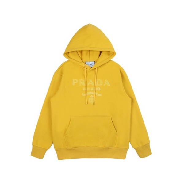 ❤프라다 남/녀 캐쥬얼 옐로우 후드티 - Prada Unisex Yellow Hoodie - pra02873x