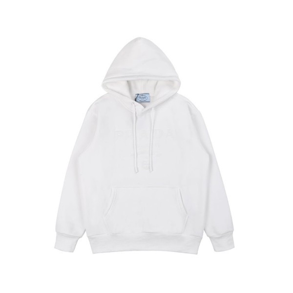 ❤프라다 남/녀 캐쥬얼 화이트 후드티 - Prada Unisex White Hoodie - pra02874x