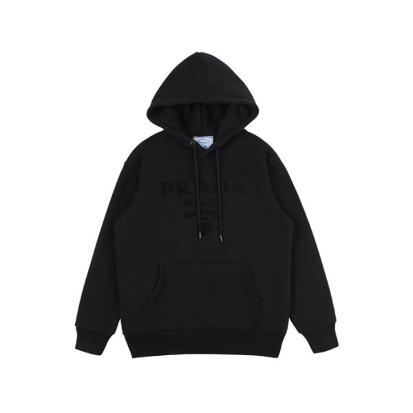 ❤프라다 남/녀 캐쥬얼 블랙 후드티 - Prada Unisex Black Hoodie - pra02876x