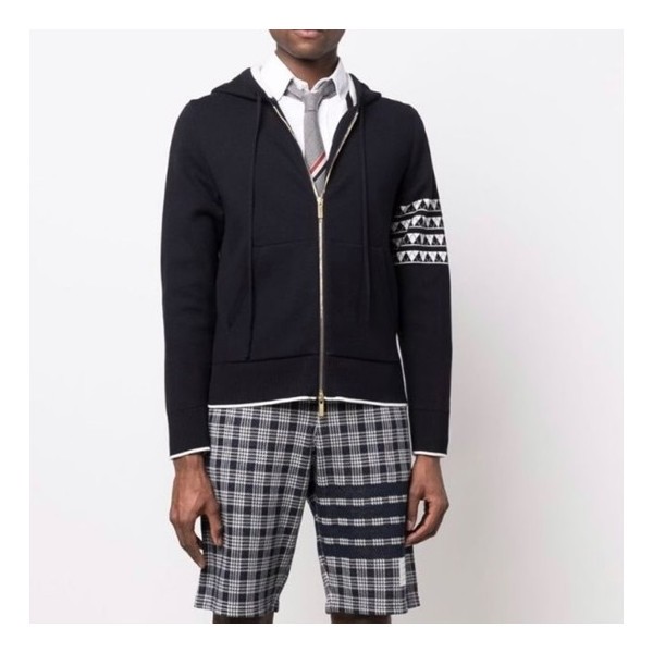 ❤톰브라운 남성 네이비 집업 후드티 - Thom Browne Mens Navy Hoodie - tom0643x