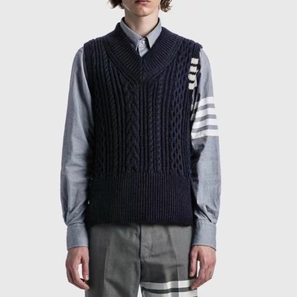 ❤톰브라운 남성 브이넥 베스트 - Thom Browne Mens Navy Vest - tho649x
