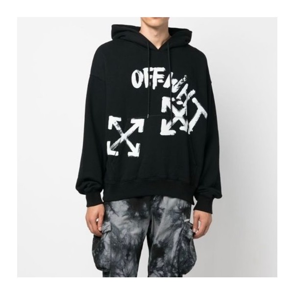 ❤오프화이트 남성 캐쥬얼 블랙 후드티 - Off-white Mens Black Hoodie - off0874x