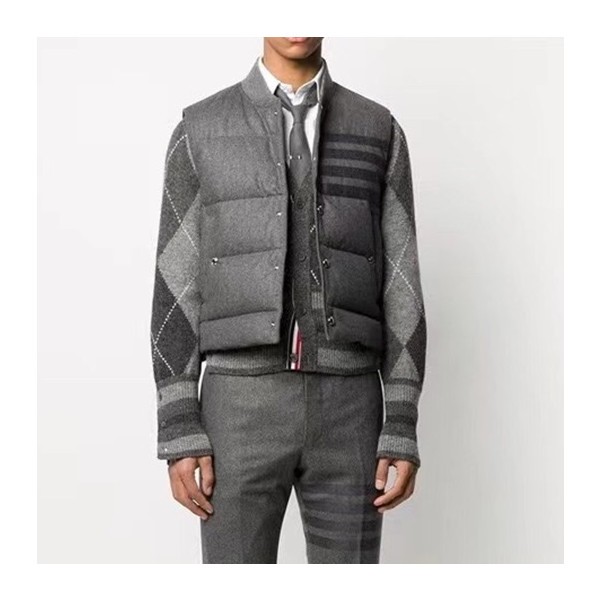 ❤톰브라운 남성 그레이 다운 베스트 - Thom Browne Mens Gray Vest - thom0664x