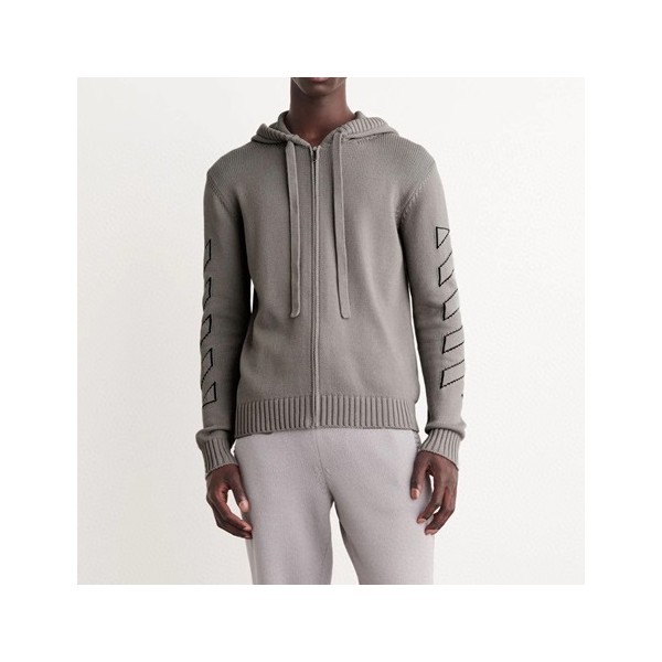 ❤오프화이트 남성 캐쥬얼 그레이 후드티 - Off-white Mens Gray Hoodie - off0877x