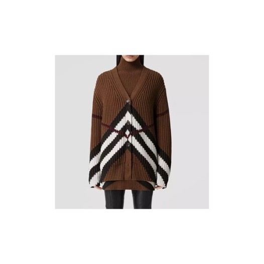 ❤버버리 여성 브이넥 브라운 가디건 - Burberry Womens Brown Cardigan - bur04604x