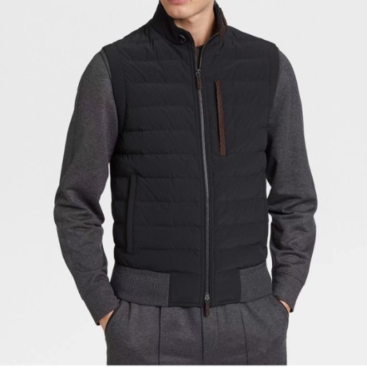 ❤제냐 남성 블랙 구스다운 베스트 - Ermenegildo Zegna Mens Black Vest - zeg431x