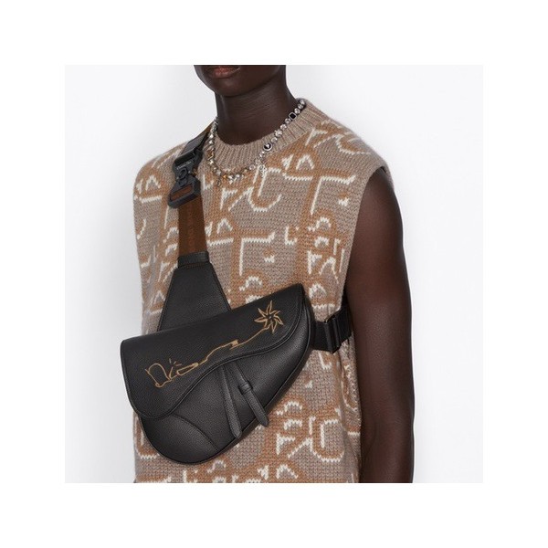 ❤디올 남성 블랙 새들백 - Dior Men Black Saddle Bag - dio02334x