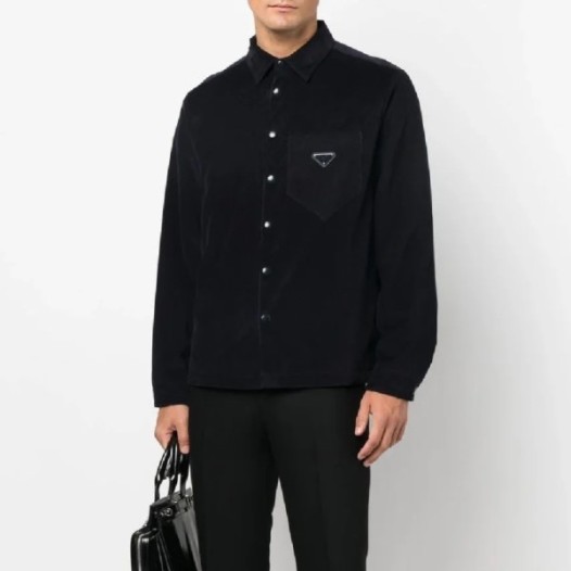 ❤프라다 남성 다운 블랙 셔츠 - Prada Mens Black Tshirts - pr23x