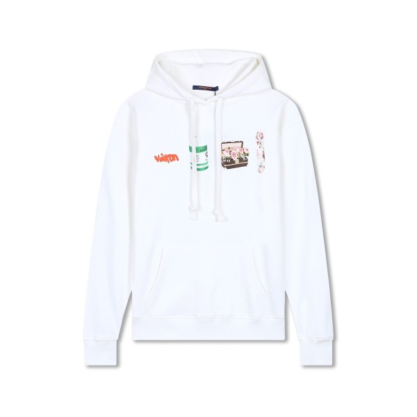 ❤루이비통 남자 베이직 화이트 후드티 - Louis vuitton Mens White Hoodie - lv62x