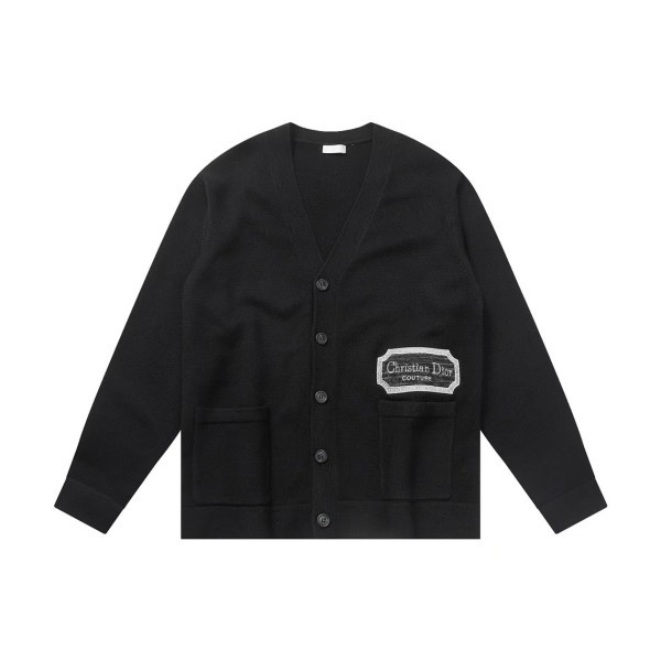 ❤디올 남성 블랙 브이넥 가디건 - Dior Mens Black Cardigan - di09x
