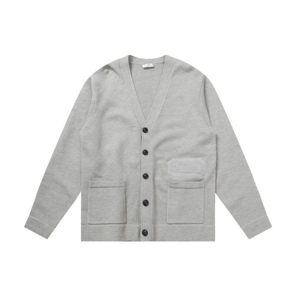❤디올 남성 그레이 브이넥 가디건 - Dior Mens Gray Cardigan - di10x