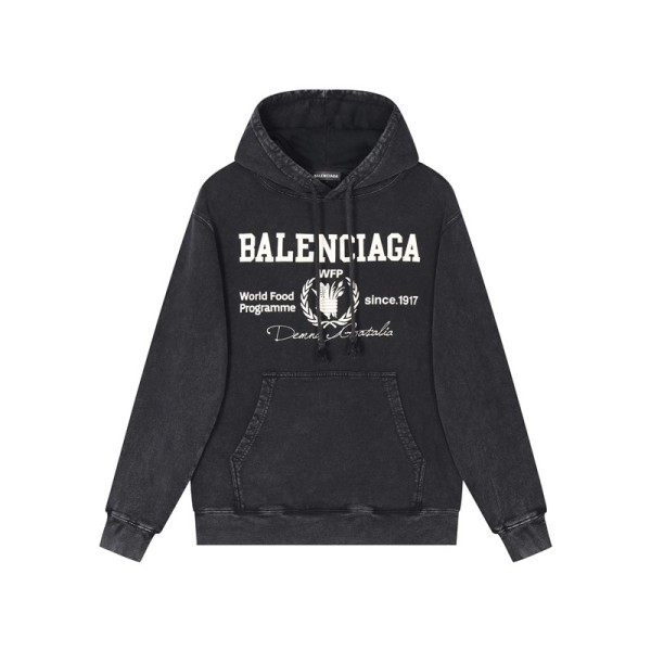 ❤발렌시아가 남/녀 캐쥬얼 블랙 후드티 - Balenciaga Unisex Black Hoodie - ba07x