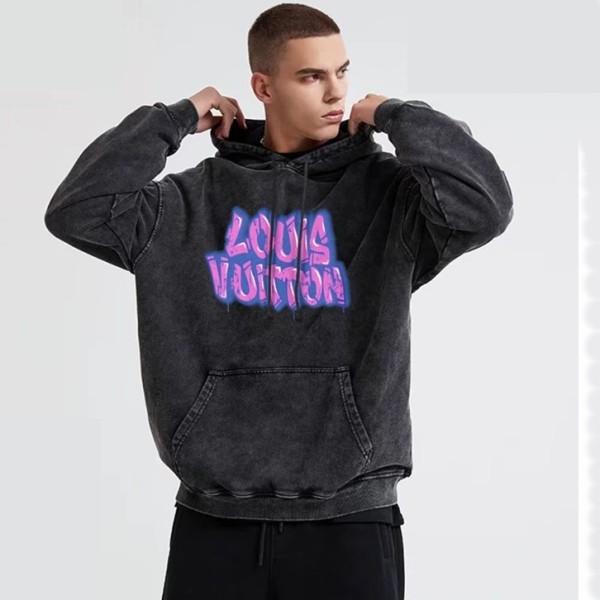 ❤루이비통 남자 베이직 블랙 후드티 - Louis vuitton Mens Black Hoodie - lv129x