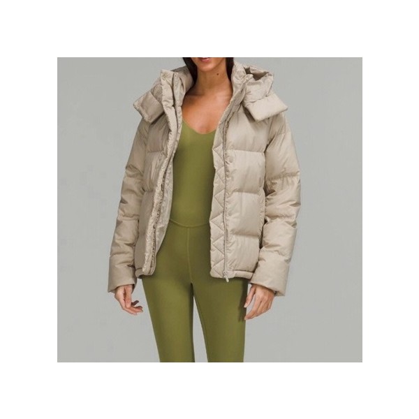 ❤룰루레몬 여성 구스다운 베이지 패딩 - Lululemon Womens Beige Padding - lu01x