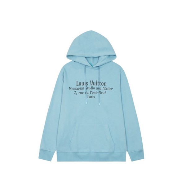 ❤루이비통 남자 블루 후드티 - Louis vuitton Mens Blue Hoodie - lv150x