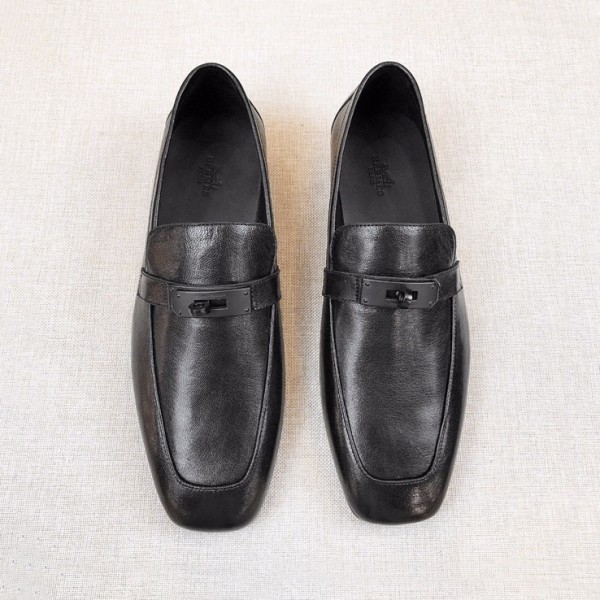❤에르메스 남성 시그니처 블랙 로퍼 - Hermes Mens Black Loafer - her921x