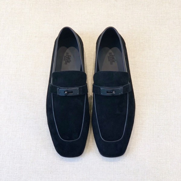 ❤에르메스 남성 시그니처 블랙 로퍼 - Hermes Mens Black Loafer - her924x