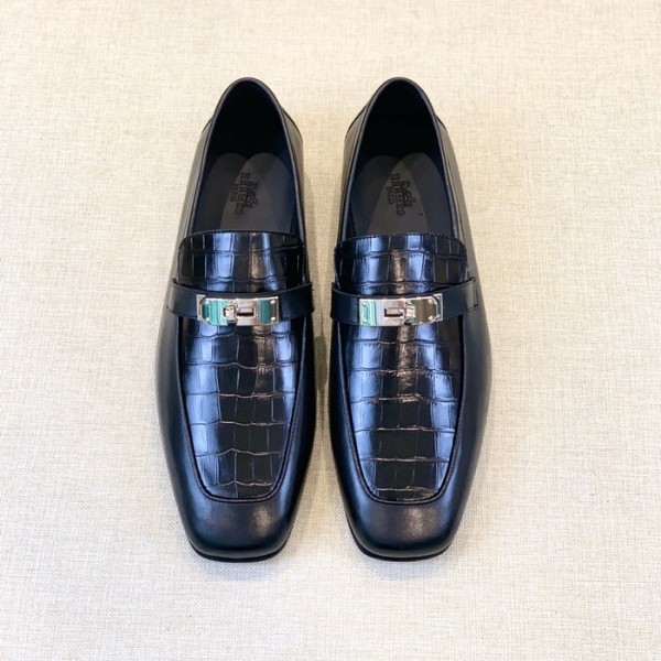 ❤에르메스 남성 시그니처 블랙 로퍼 - Hermes Mens Black Loafer - her925x