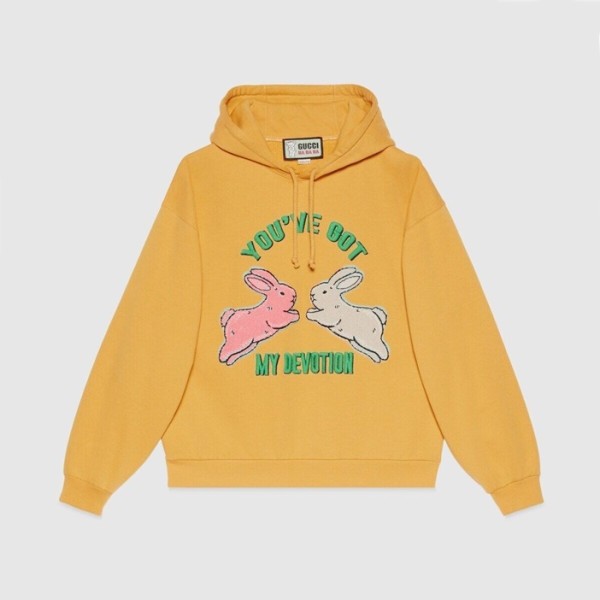 ❤구찌 남/녀 트렌디 옐로우 후드티 -  Gucci Unisex Yellow Hoodie - gu76x