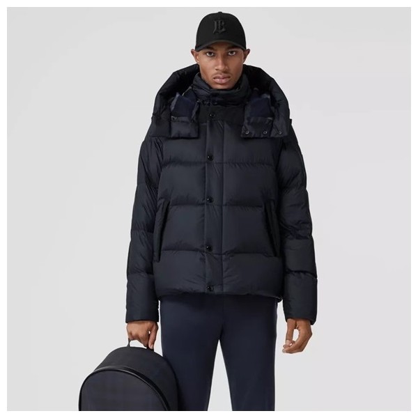 ❤버버리 남성 블랙 구스다운 패딩 - Burberry Mens Black Padding - bu16x