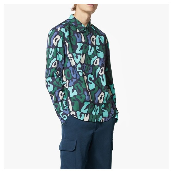 ❤루이비통 남성 블루 셔츠 - Louis vuitton Mens Blue Tshirts - lv183x