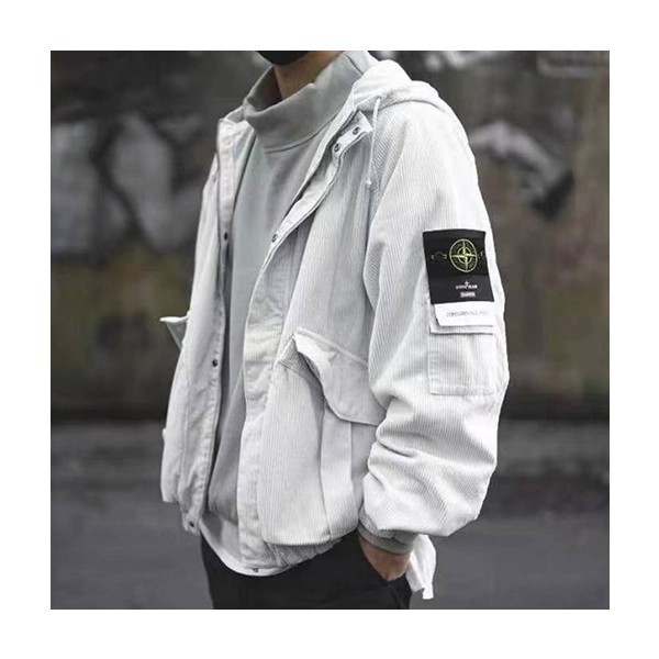 ❤스톤아일랜드 남성 캐쥬얼 화이트 자켓 - Stone Island Mens White Jackets - sto542x