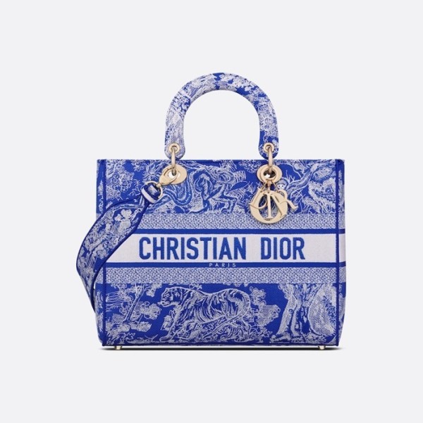 ❤디올 여성 블루 레이디백 - Dior Womens Blue Lady Bag - di89x