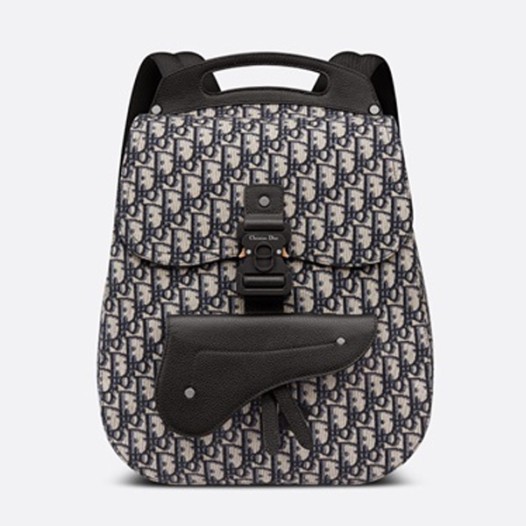 ★디올 남성 오블리크 새들 백팩 - Dior Mens Oblique Backpack