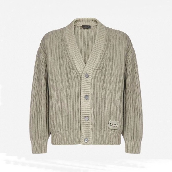 ❤프라다 남성 베이지 브이넥 가디건 - Prada Mens Beige Cardigan - pr42x