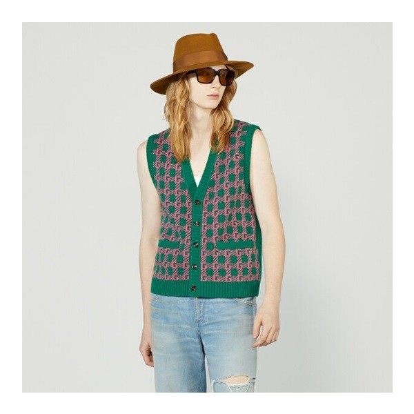 ❤구찌 남/녀 그린 브이넥 베스트 - Gucci Unisex Green Best - gu96x