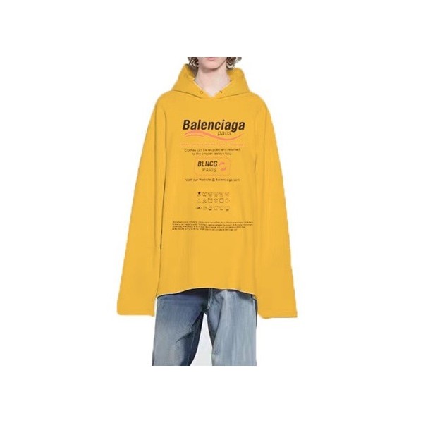 ❤발렌시아가 남/녀 캐쥬얼 옐로우 후드티 - Balenciaga Unisex Yellow Hoodie - ba17x