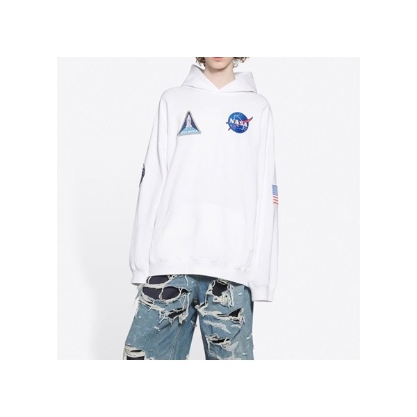 ❤발렌시아가 남/녀 화이트 후드티 - Balenciaga Unisex White Hoodie - ba21x